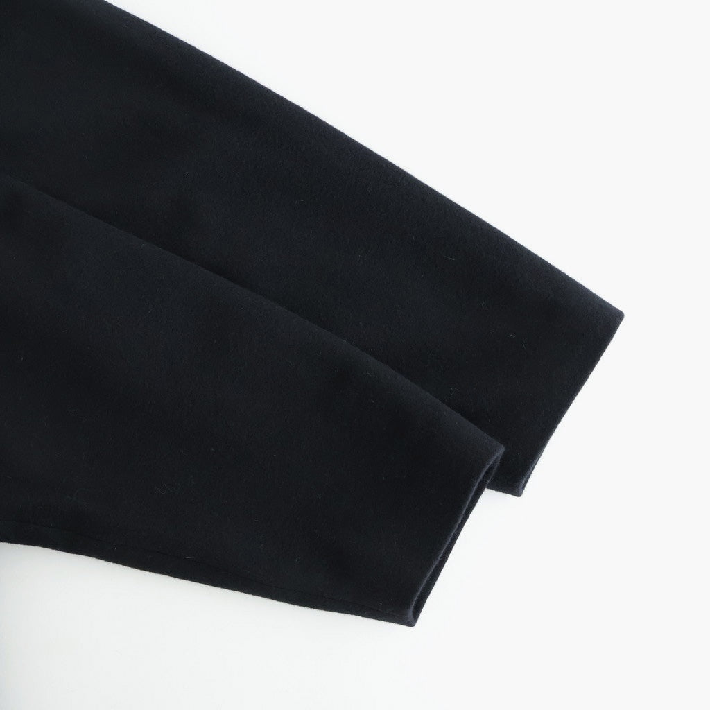 メルトンBigハーフコート #BLACK [D225-C548]