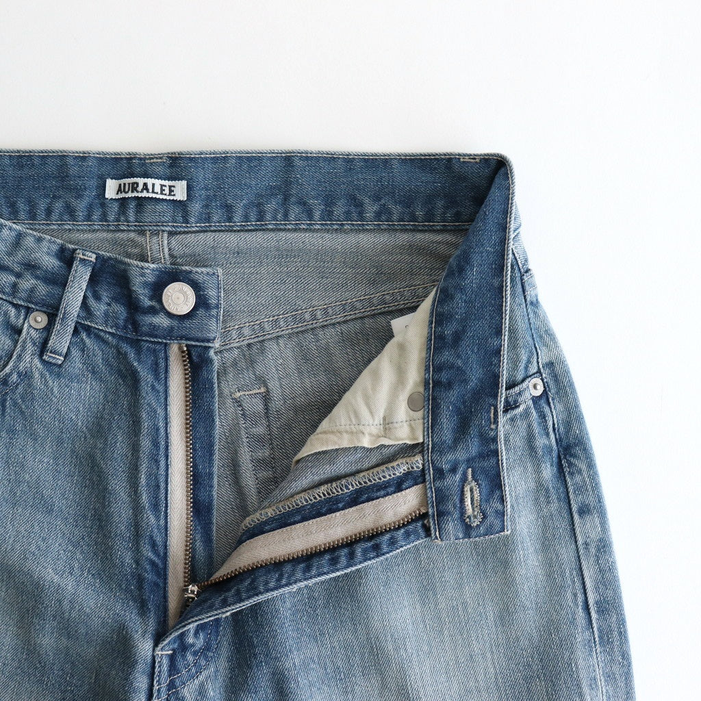 SELVEDGE FADED LIGHT DENIM PANTS #LIGHT INDIGO [A25SP06DE SELVEDGE FADED LIGHT DENIM PANTS #LIGHT INDIGO [A25SP06DE