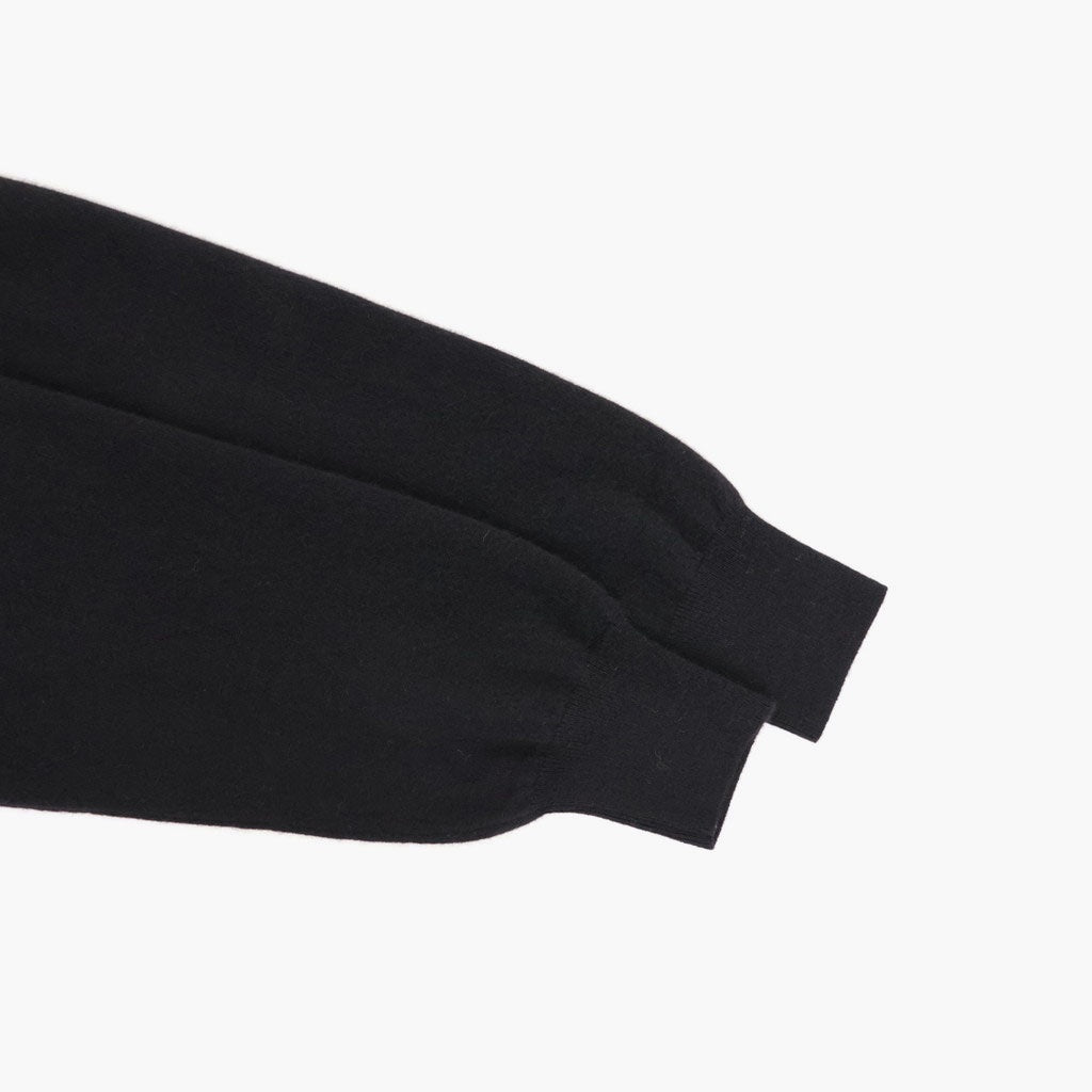 PURE CASHMERE KNIT CREW NECK LS #BLACK [ST.1628]