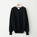 PURE CASHMERE KNIT V NECK LS #BLACK [ST.1629]