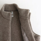 WOOL FLEECE VEST #natural l.gray [14452]