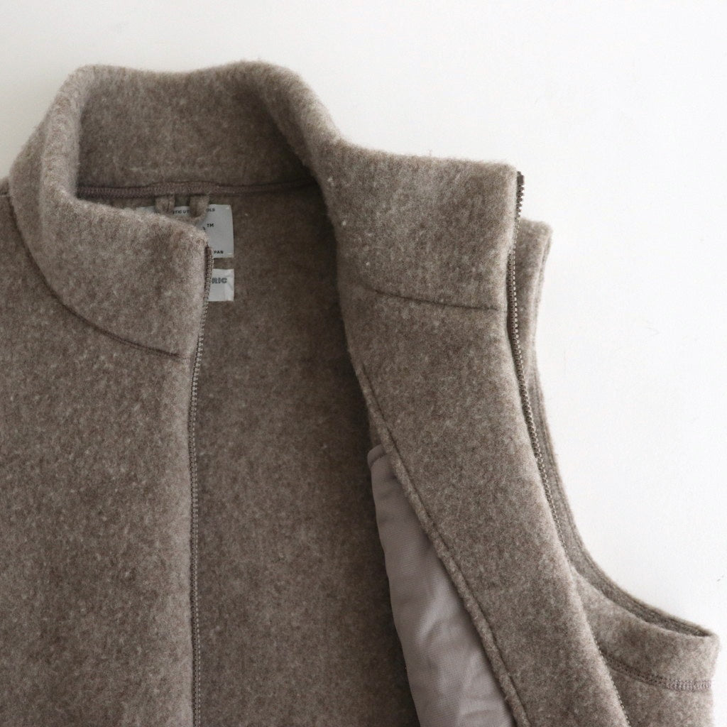WOOL FLEECE VEST #natural l.gray [14452]