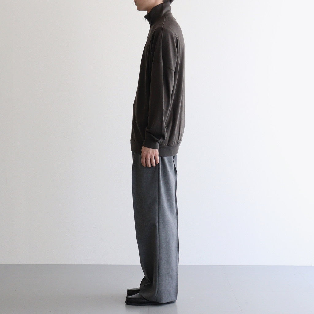 SUPER HIGH GAUGE SWEAT ZIP BLOUSON #DARK BROWN [A25AB01CU]