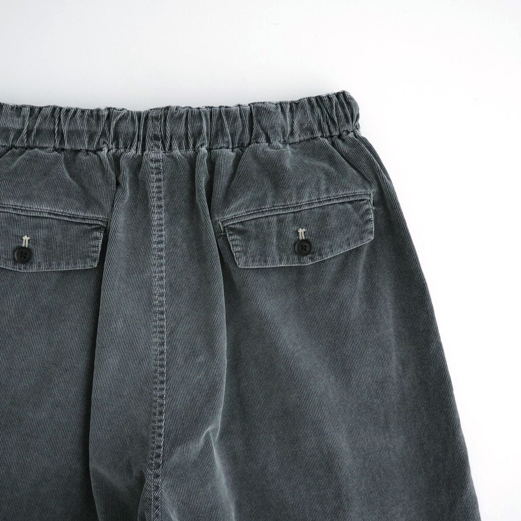 Corduroy 1Pleated Easy Trousers #Black [YK26FW01339P]