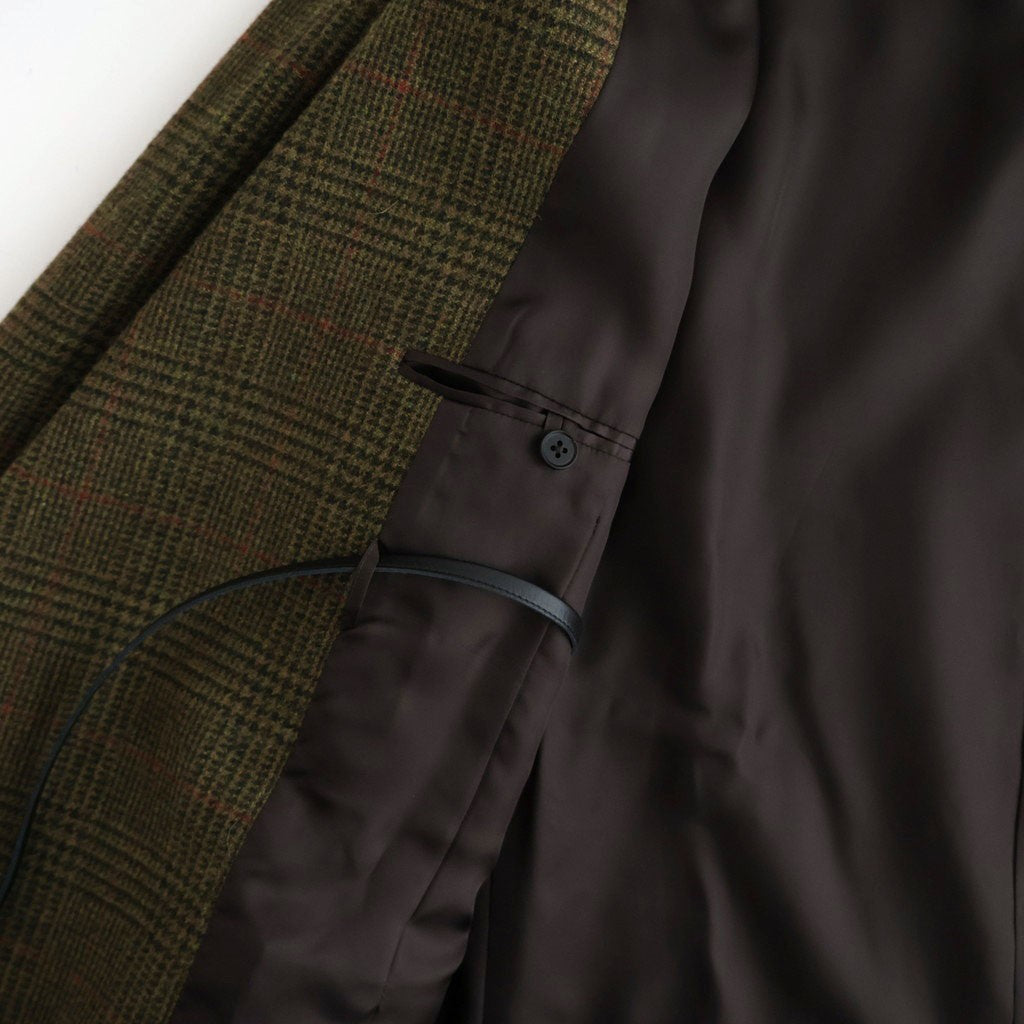 BRITISH TWEED OVERSIZED PEAK LAPEL JACKET #TWEED CHECK [ST.1586]