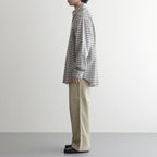 GARMENT-DYED FINX LIGHT CHINO ONE-TUCK WIDE PANTS #BEIGE [A26SP02LF]