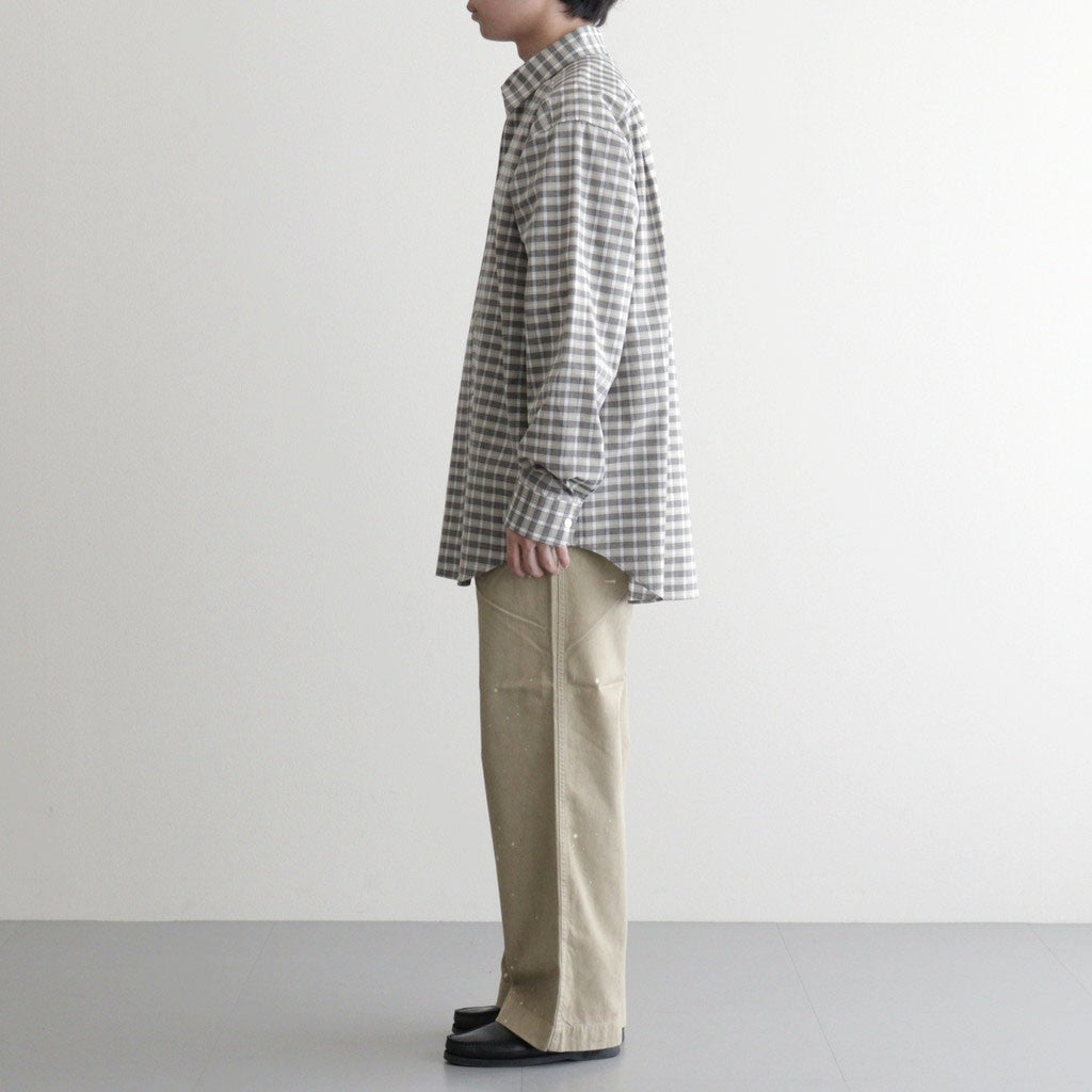 GARMENT-DYED FINX LIGHT CHINO ONE-TUCK WIDE PANTS #BEIGE [A26SP02LF]