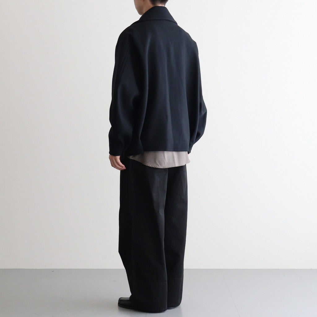 Melton Stand Collar Zip Blouson #BLACK [YK25FW01034B]