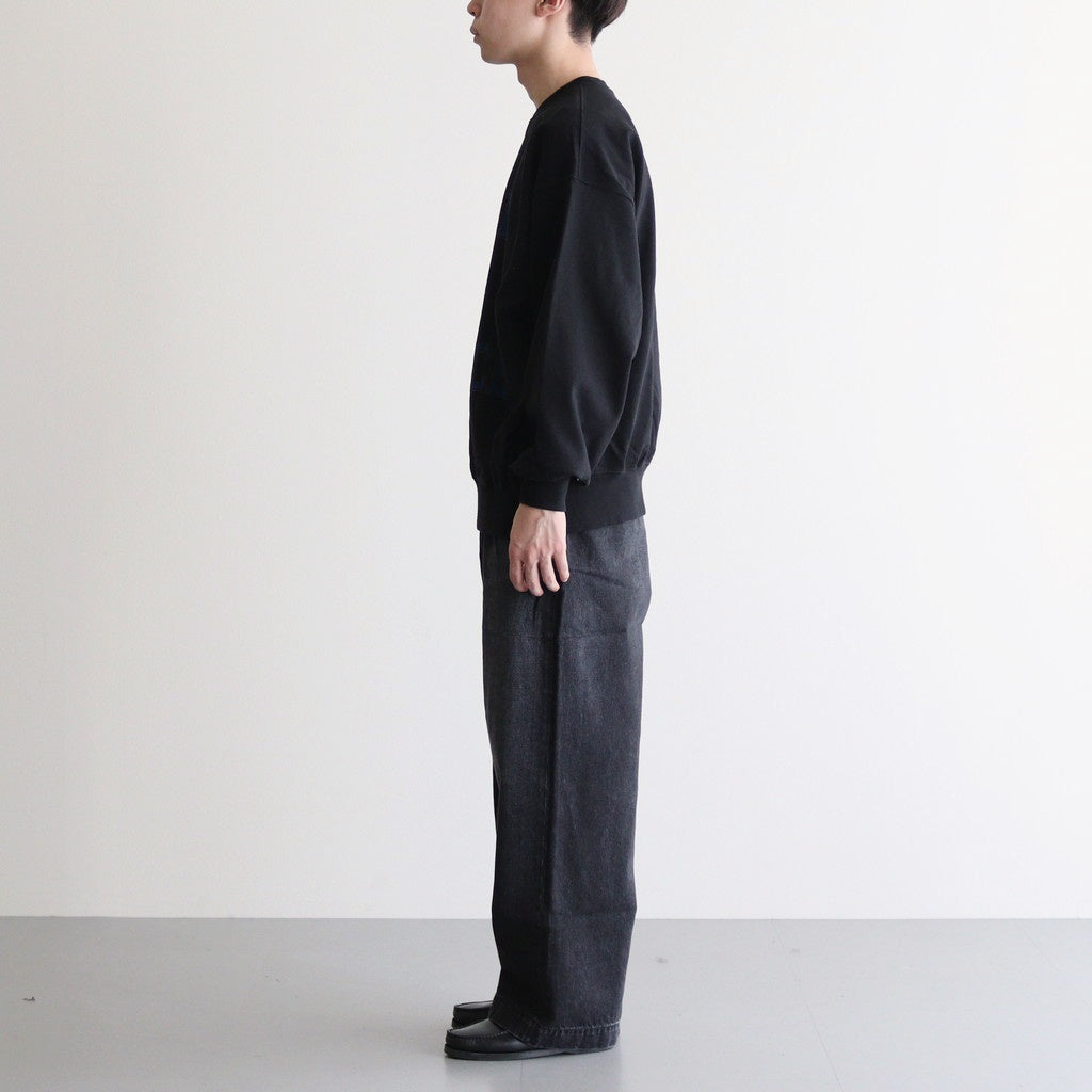 LIGHT OZ CREW NECK SWEAT - COLLEGE #BLACK [FSC253-70017]