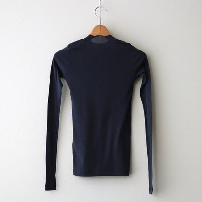 HIGH GAUGE SHEER RIB L/S TEE #NAVY [A00P01HF]