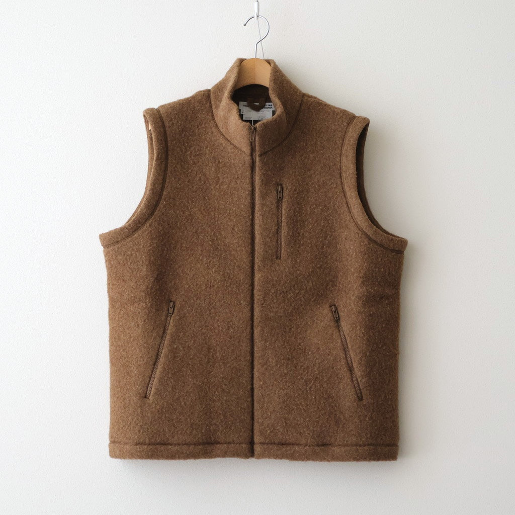 Wool Fleece Vest #NATURAL BROWN [13052405]
