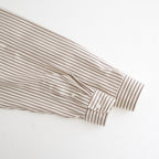 COTTON SILK STRIPE SHIRT #RED BROWN STRIPE [A26AS03CS]