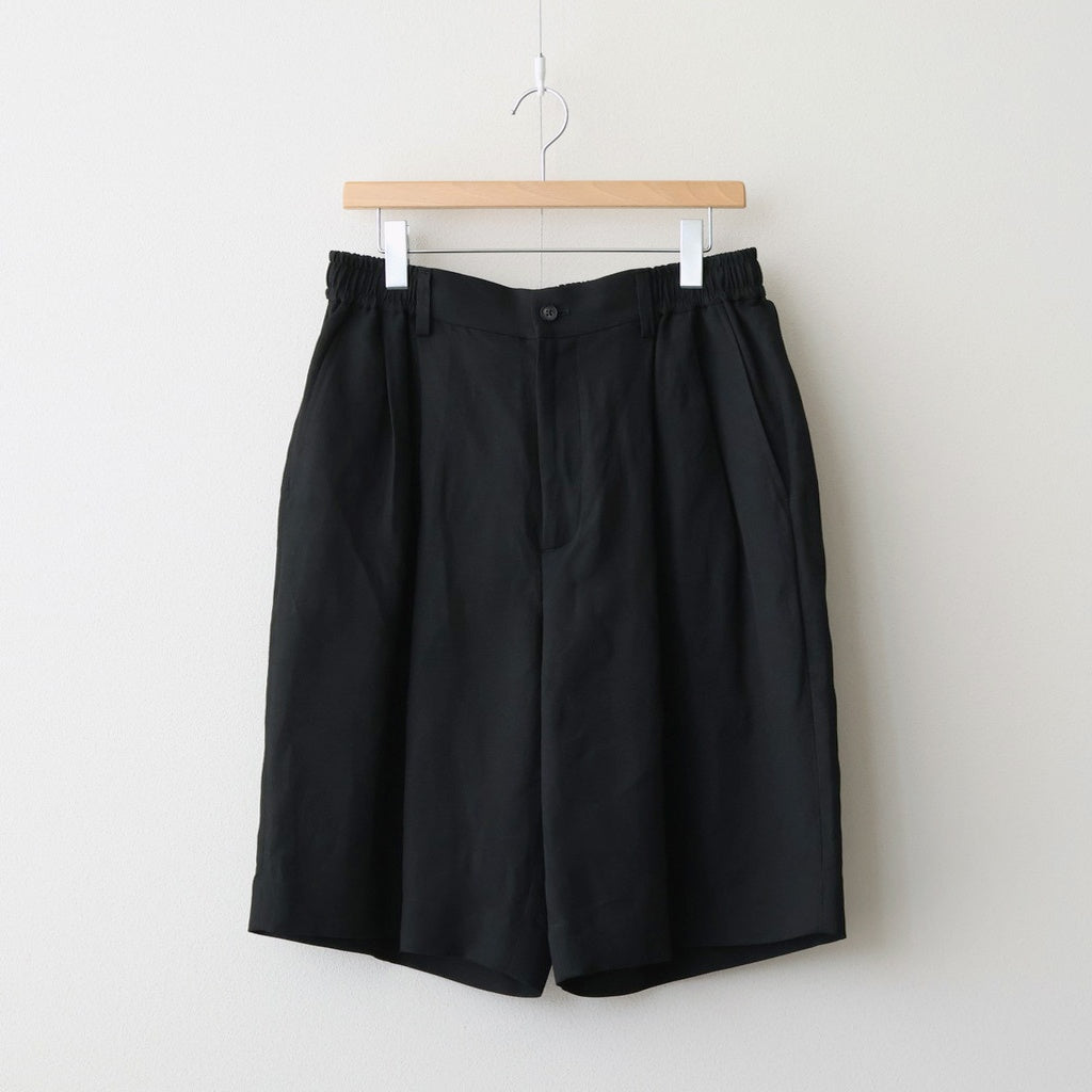 VIS/LI/RA TWILL WIDE EASY SHORT TROUSERS #BLACK [ST.1437]