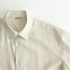 SUPER FINE WOOL STRIPE SHIRT #IVORY STRIPE [A25SS02WW]