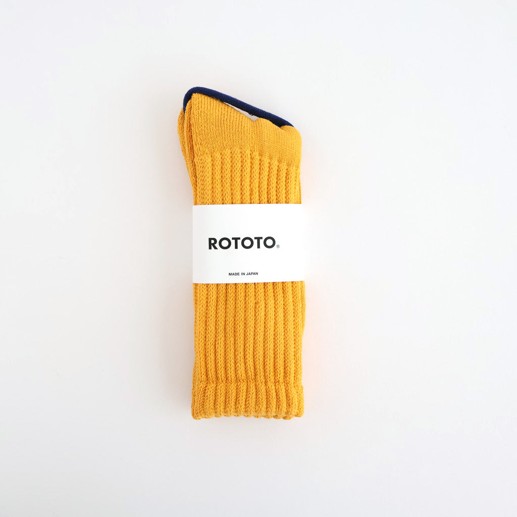 LOOSE PILE CREW SOCKS #YELLOW [R1334-AW25]