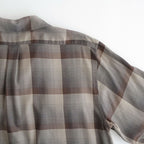 OMBRE OPEN COLLAR SHIRT #ECRU X GRAY [26440501]