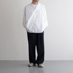 Broad L/S Oversized Regular Collar Shirt #WHITE [GM234-50001B]