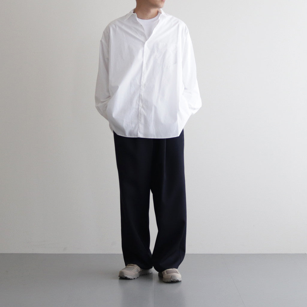 Broad L/S Oversized Regular Collar Shirt #WHITE [GM234-50001B]