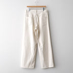 SILK NEP DENIM 5P WIDE PANTS #IVORY WHITE [A26SP01SD]
