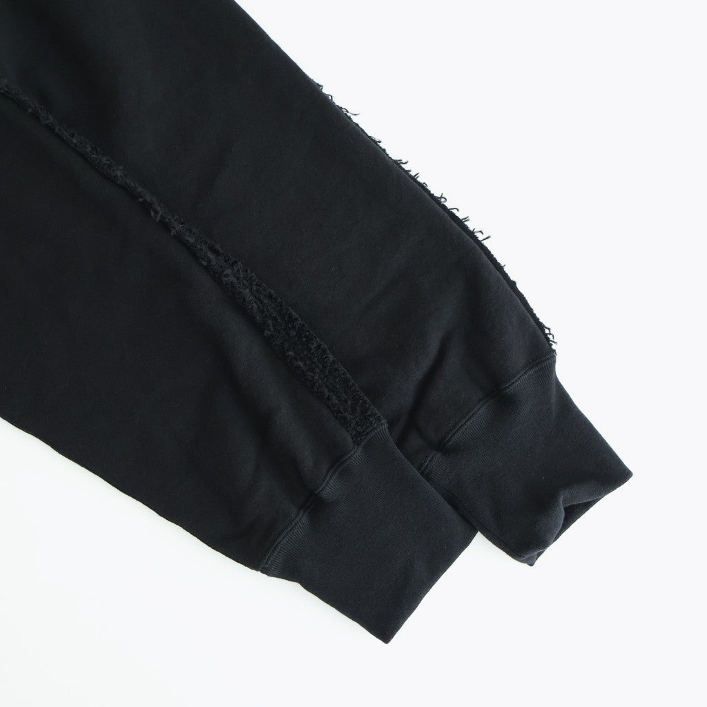 綿裏毛 製品洗丸首スウェット #BLACK [HP-T014-051]