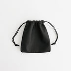 Double Faced DRAWSTRING POUCH : M #BLACK [DA75]