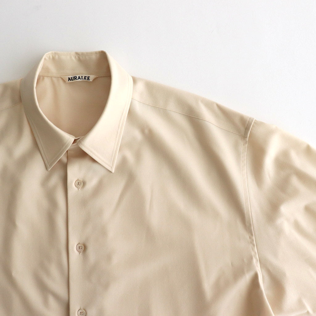 SUPER FINE TROPICAL WOOL SHIRT #IVORY BEIGE [A24AS02WT]