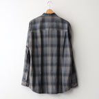 SUPER LIGHT WOOL CHECK SHIRT #CHARCOAL GRAY CHECK [A24AS01LC]
