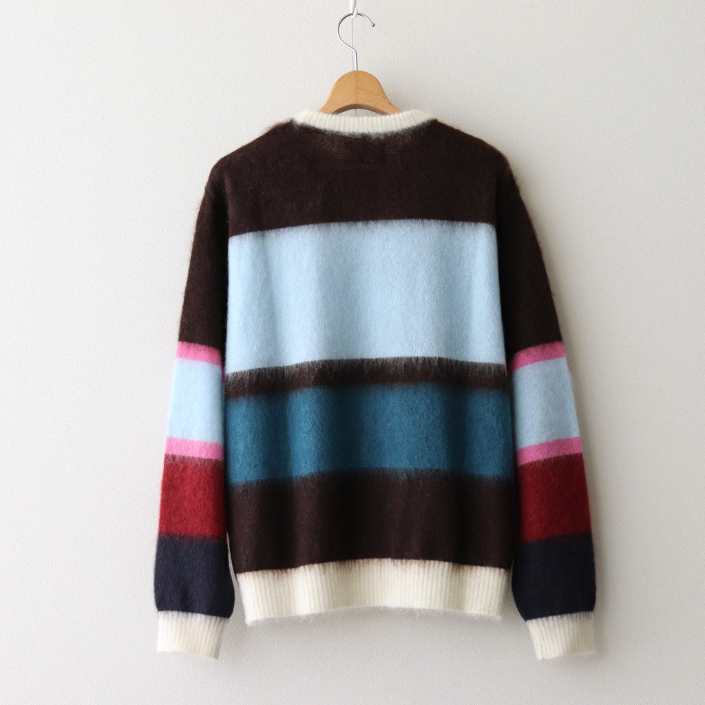 MOHAIR BORDER SWEATER - KEITA MARUYAMA 30TH ANNIV. EXCLUSIVE- #BROWN [YK24FW0885S-KM]