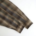 SUPER LIGHT WOOL CHECK SHIRT #BROWN BLUE CHECK [A25AS01LC]
