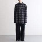 OVERSIZED LAYERED SHIRT #NAVY CHECK [ST.547-2]