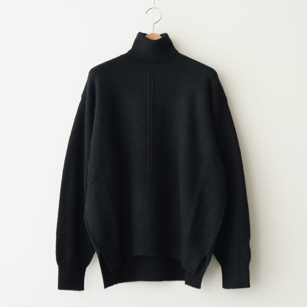 WOOL/ALPACA KNIT LOOSE TURTLE NECK PO #BLACK [ST.1295]