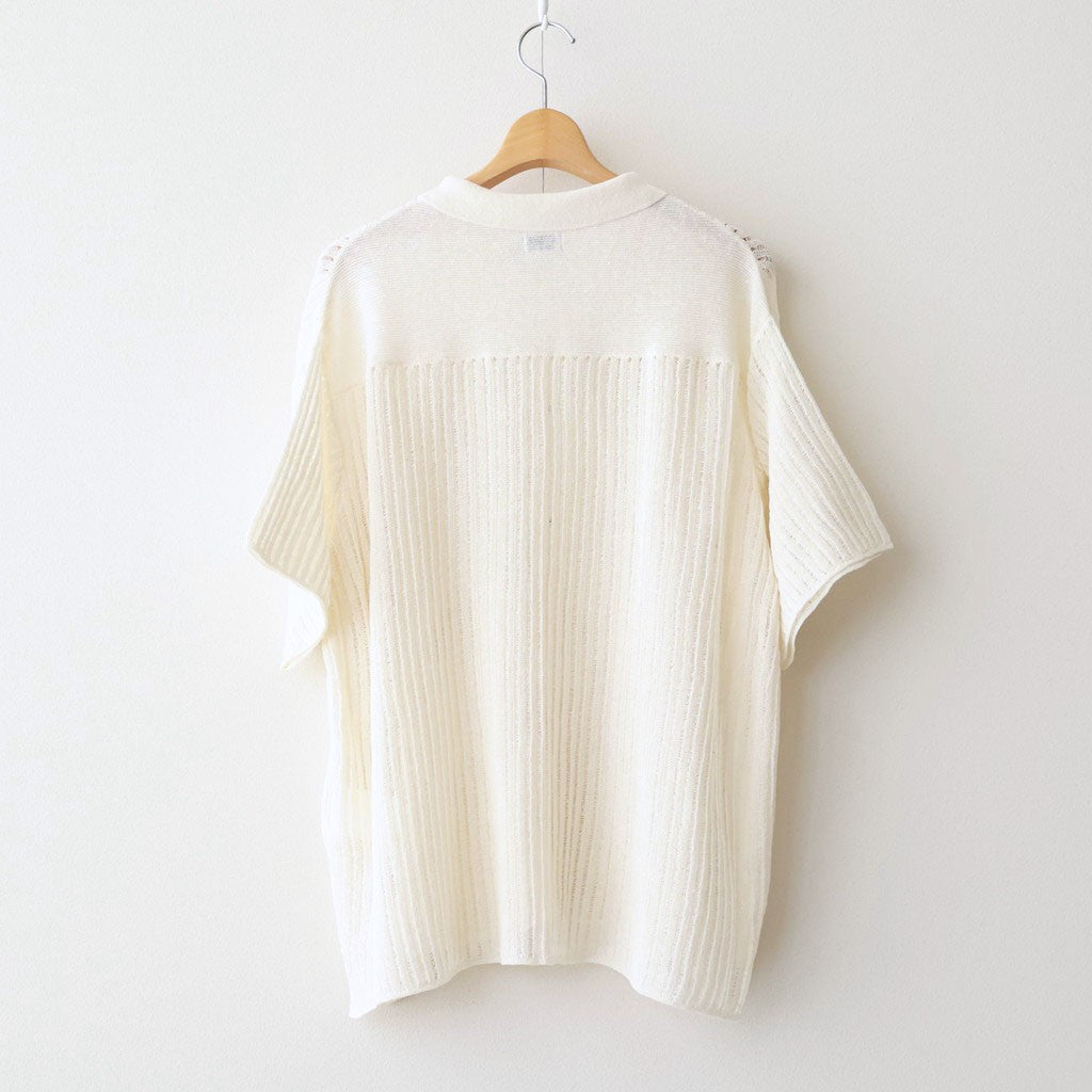 Rib Knit Sheer Shirt #WHITE [YK26SS01250S]