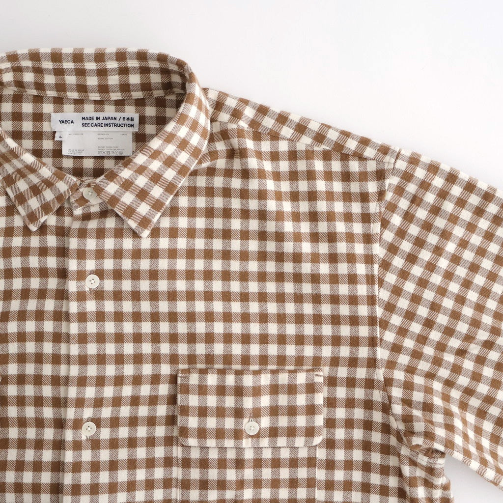 Button Shirt Flap Pocket #BROWN-CH [13052108]