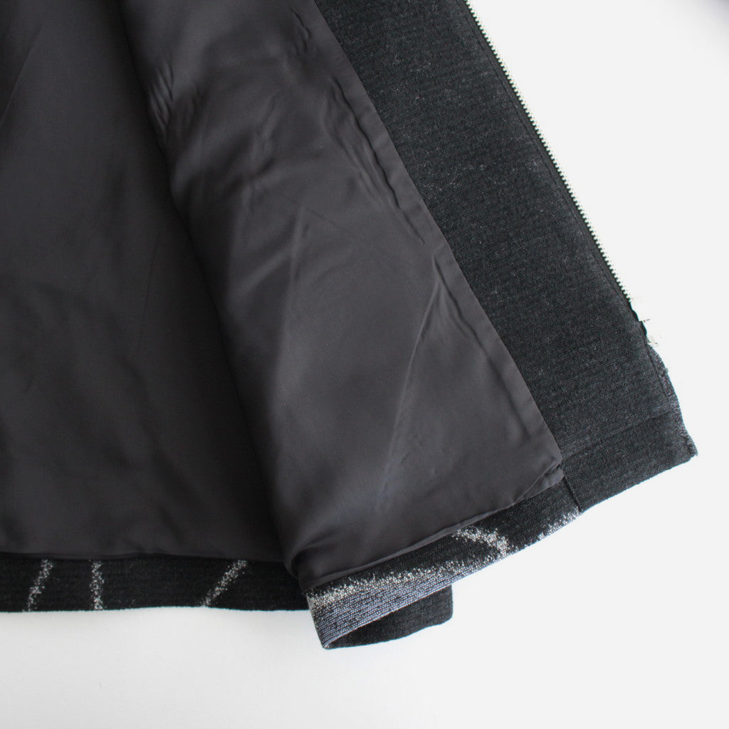 JACQUARD ZIP BLOUSON #BLACK [YK23FW0525B]