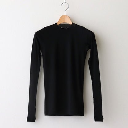 SUPER HIGH GAUGE SHEER RIB L/S TEE #BLACK [A00T01HF]