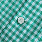 AIRY LIGHT COTTON CHECK BIG SHIRT #GREEN GINGHAM CHECK [A25SS01GC]