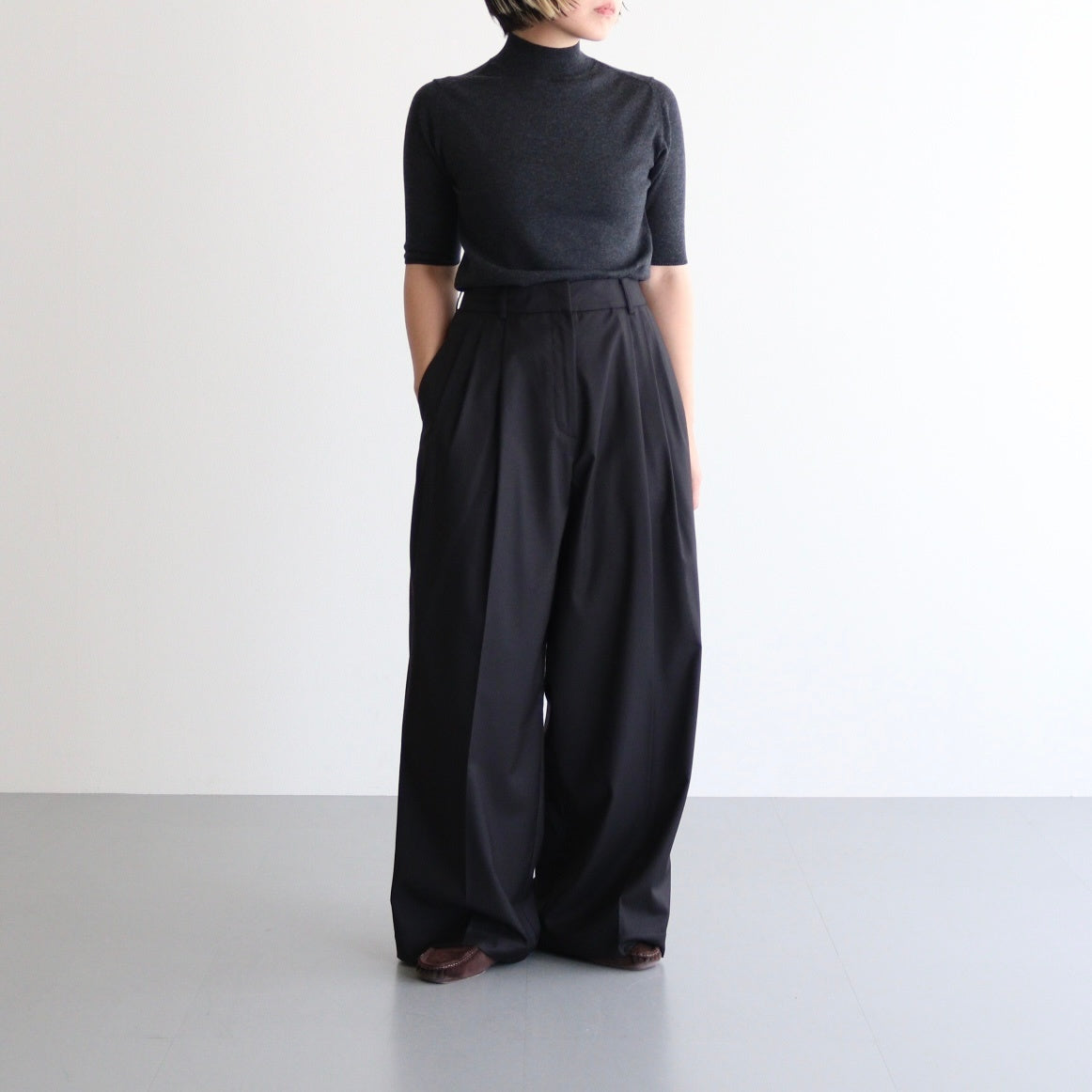 Halfsleeve Highgauge Knit #C/GRY [12520513]