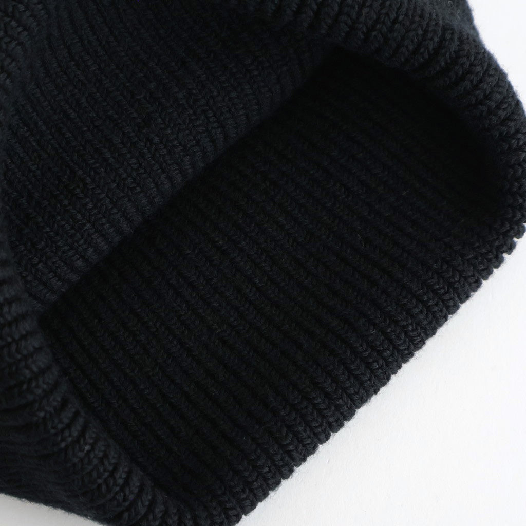 WASHABLE MERINO SEAMLESS BEANIE #BLACK [R5140-AW25]
