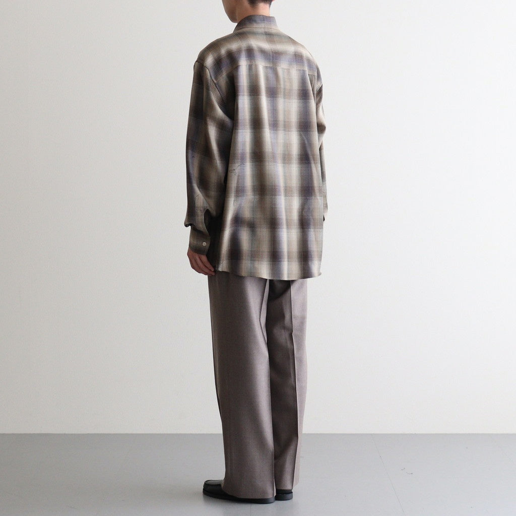 SUPER LIGHT WOOL TWO-TUCK SLACKS #TOP BROWN [A25AP02OS]