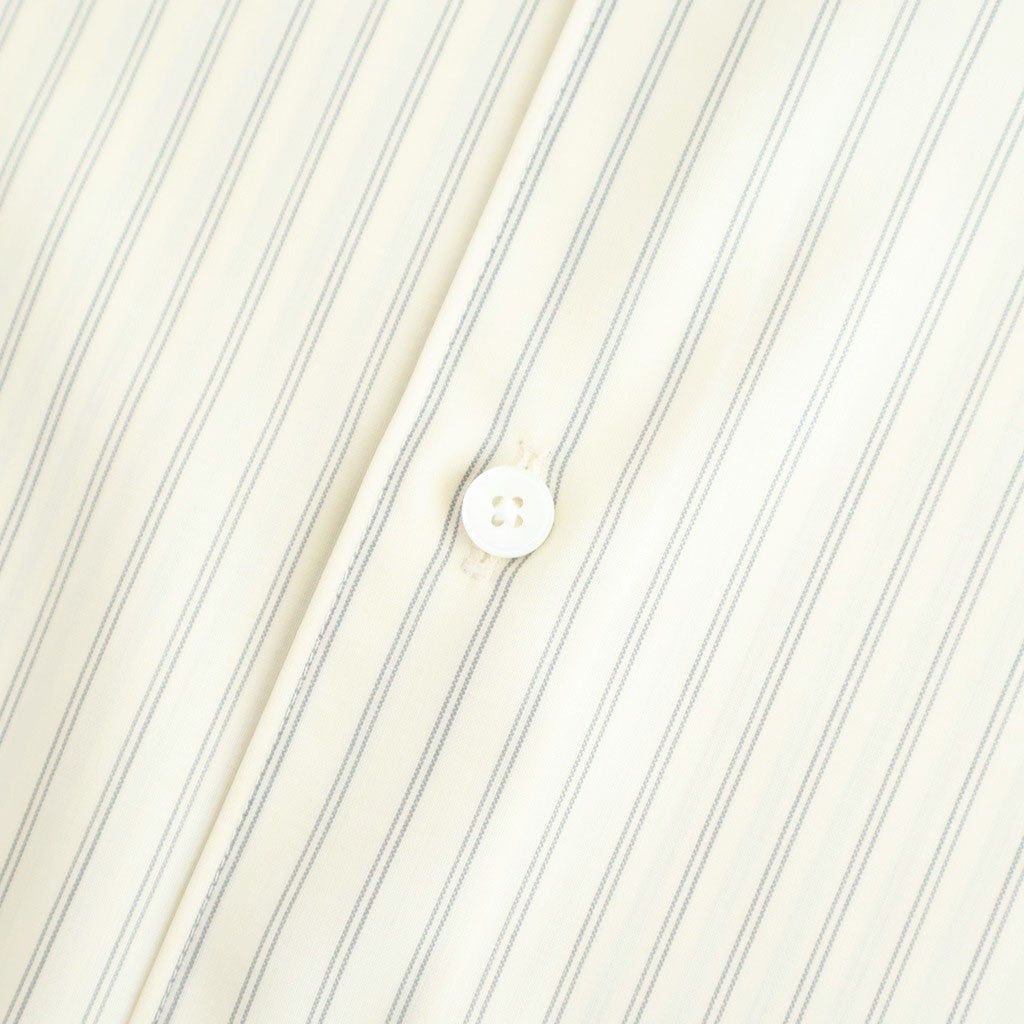 SUPER FINE WOOL STRIPE SHIRT #IVORY WHITE STRIPE [A26SS01WW]
