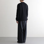 Suede Leather Elbow Patch Sweater #BLACK [YK25FW01108S]