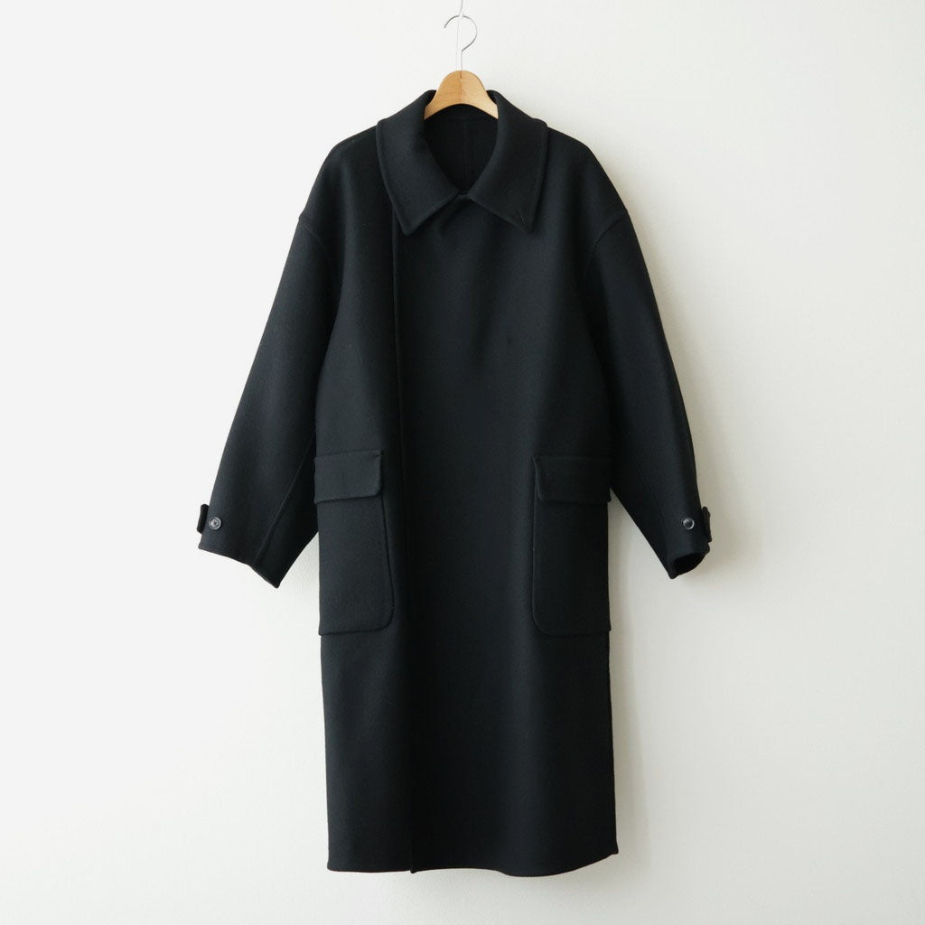 Wool Cashmere Double Breasted Rever Coat #Black [YK26FW01317C]