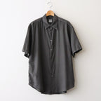 COTTON SILK GARMENT-DYED LOOSED SHIRT #CARBON [YK26SS01289SH]