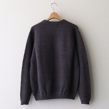 Fair Isle Links Knit #Navy [2403-005]