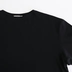 LUSTER PLAITING BOAT NECK TEE #BLACK [A00P04GT]