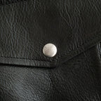 SHRINK LEATHER G-1 JACKET #BLACK SHRINK [26330705]