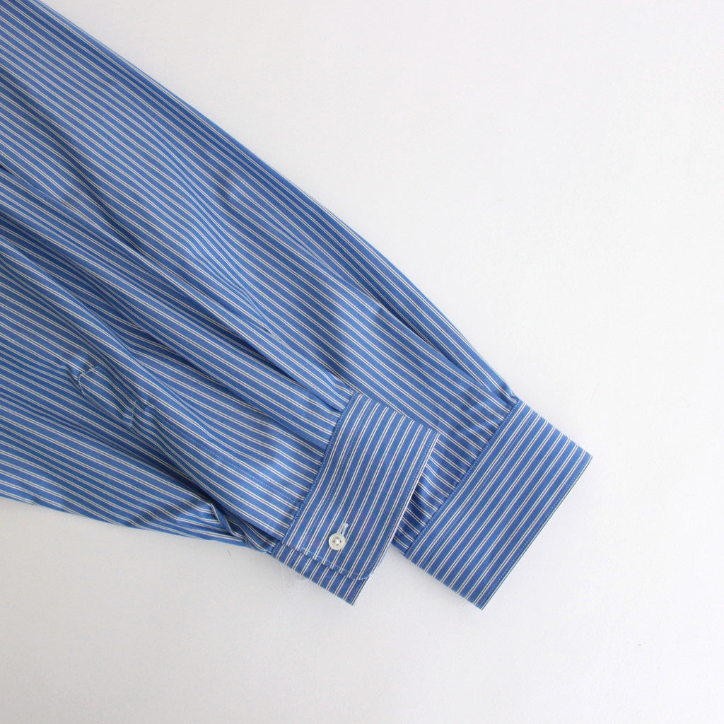 SIDOGRAS L/S Oversized Regular Collar Shirt #BLUE STRIPE [GM252-50010]