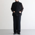 W/CA BEAVER STRAIGHT TROUSERS #BLACK [ST.1261]