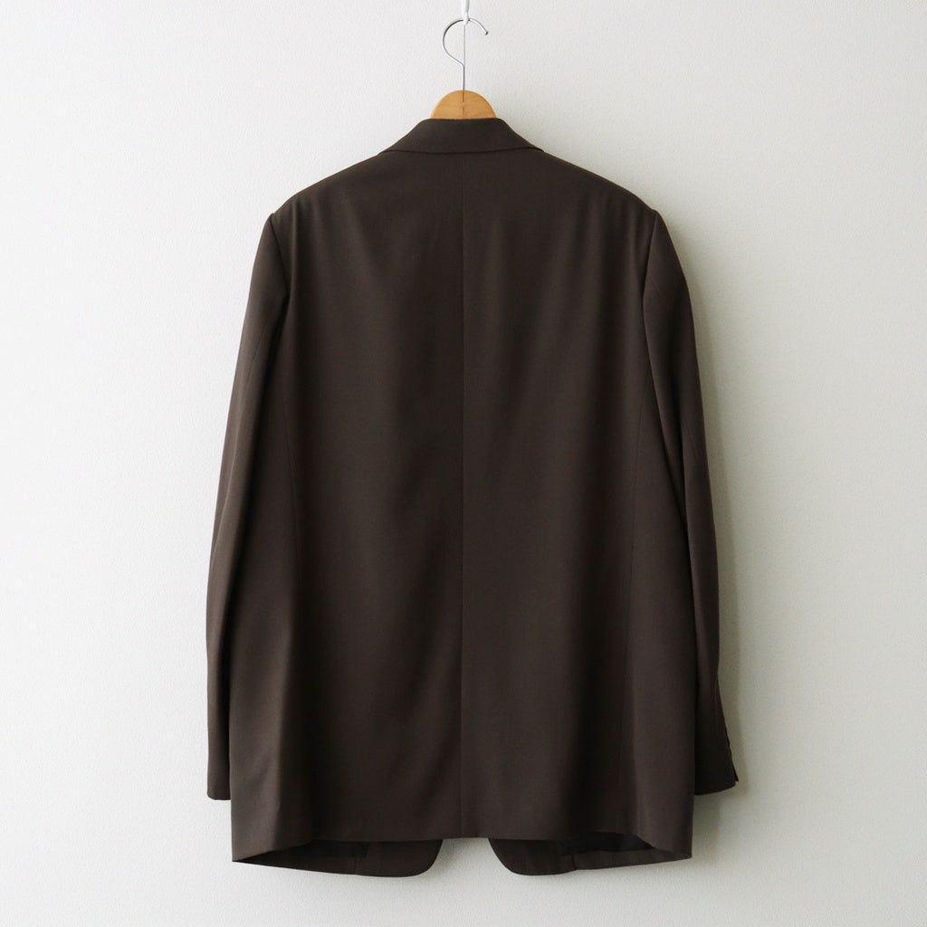 LIGHT WOOL MAX GABARDINE JACKET #DARK BROWN [A26AJ01MG]