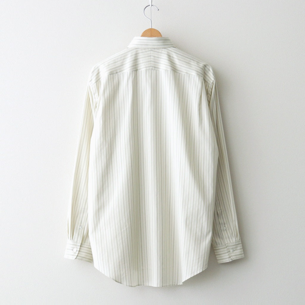 COTTON SILK STRIPE SHIRT #IVORY STRIPE [A26SS01CS]